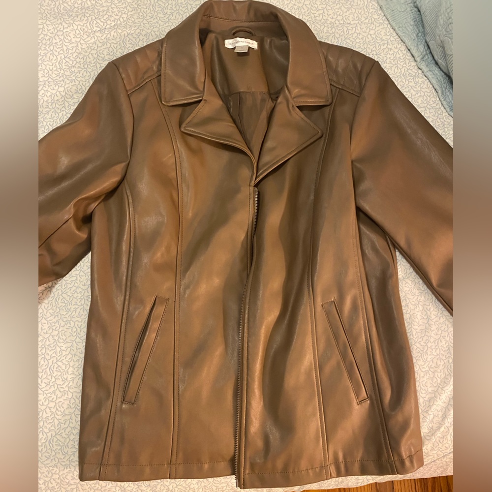 Christopher Banks Brown Leather Jacket Closet Staple